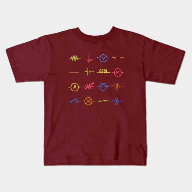 Circuits Kids T-Shirt by simplistictees